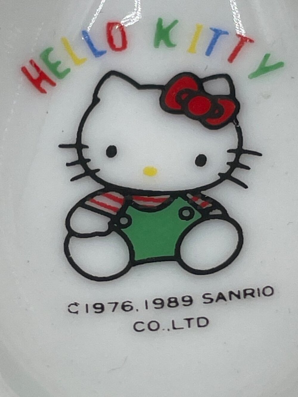 Hello Kitty Spoon Decorative Collectible Ceramic 1989 Sanrio White 5 Inches